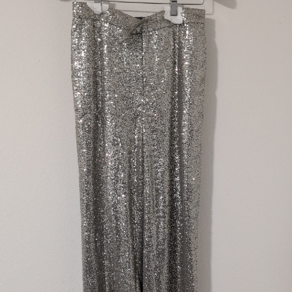 Welles Embellished Wide-Leg Pant. Ralph Lauren Collection - Picture 4 of 12